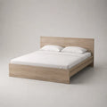 Struttura letto matrimoniale 160 x 200 cm in pannello truciolare melaminico, rovere chiaro, 166 x 205 x 100 cm